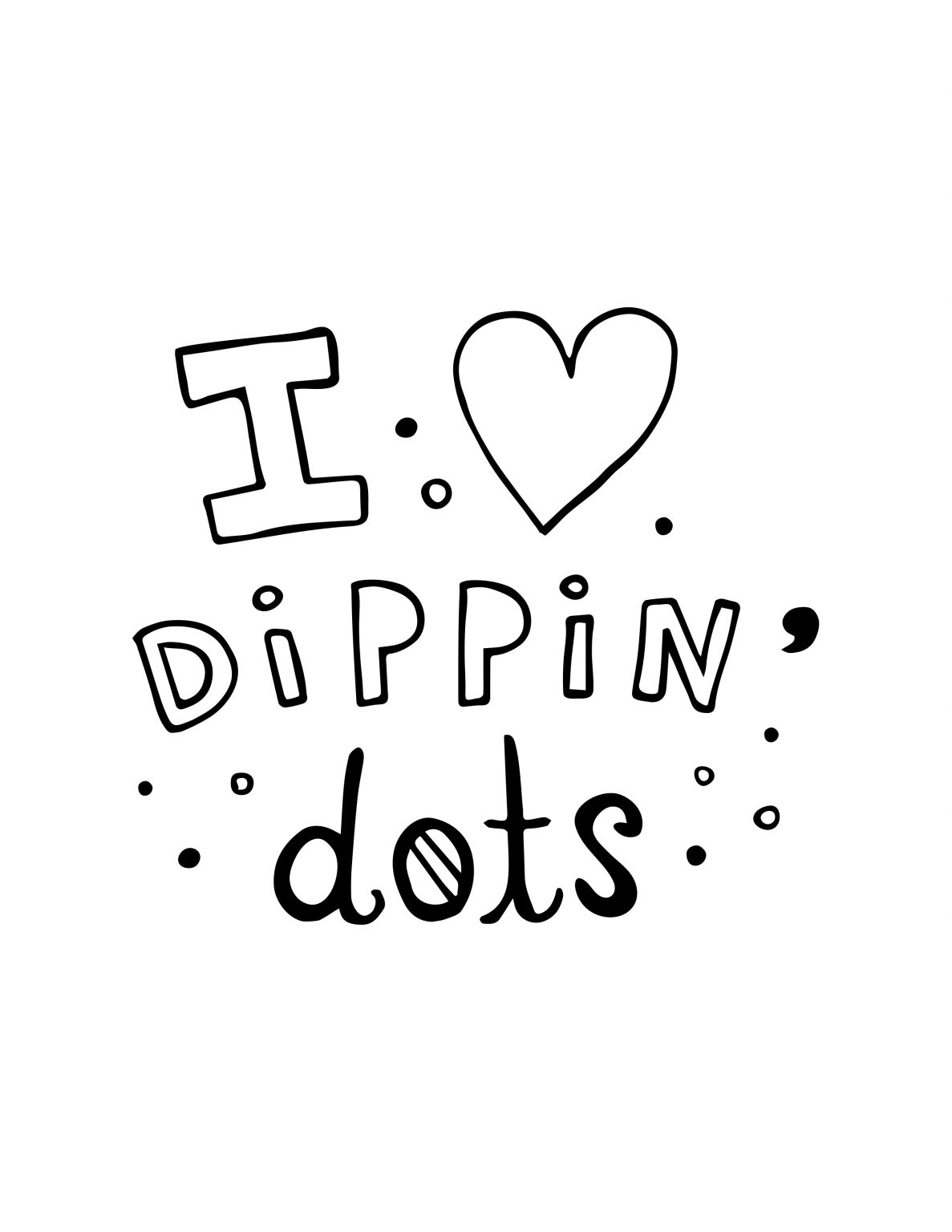 Colouring Pages - Dippin Dots